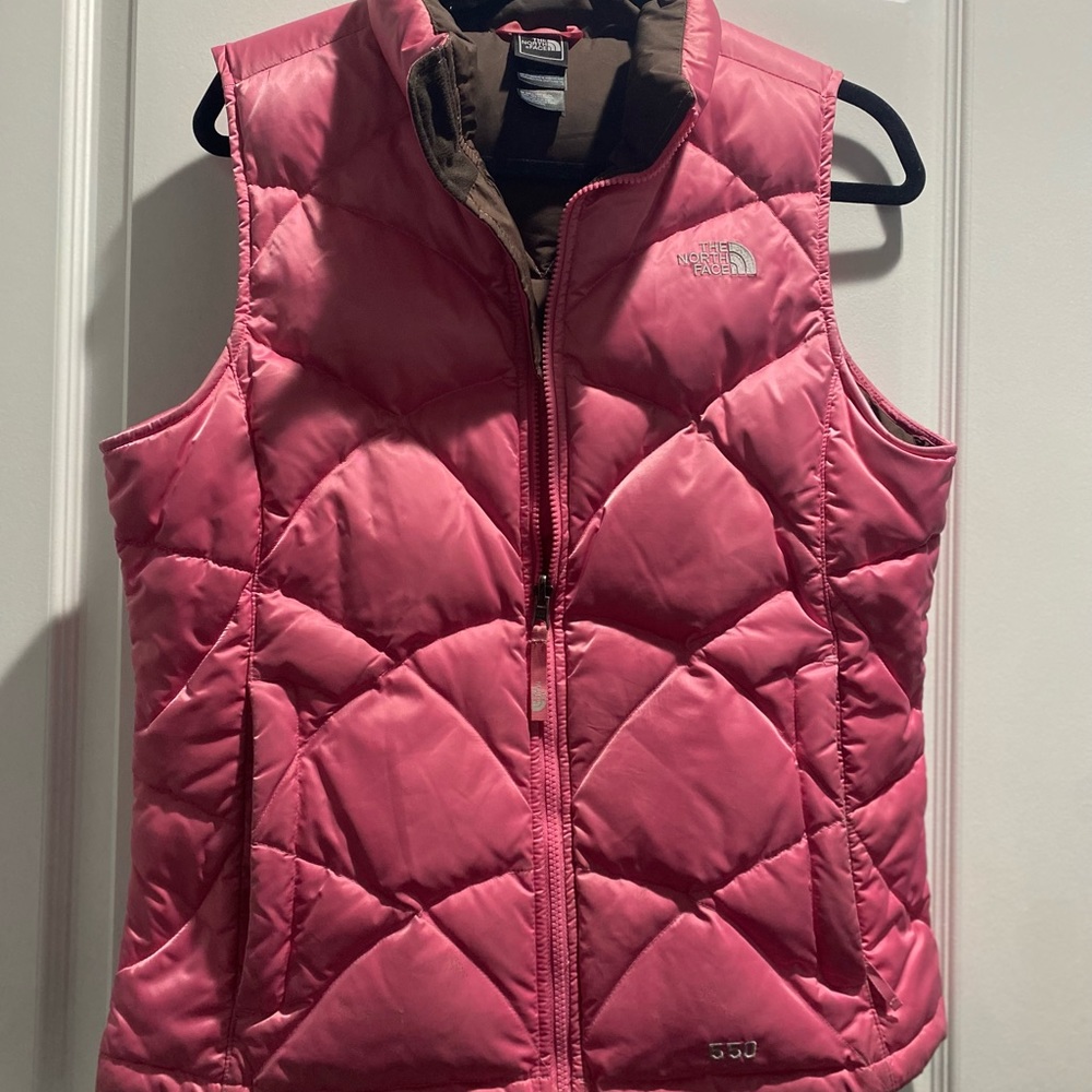 Pink North Face Puffer Vest